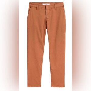 Frank & Eileen Wicklow Italian Chino Trouser Pant Toffee Brown Size 10